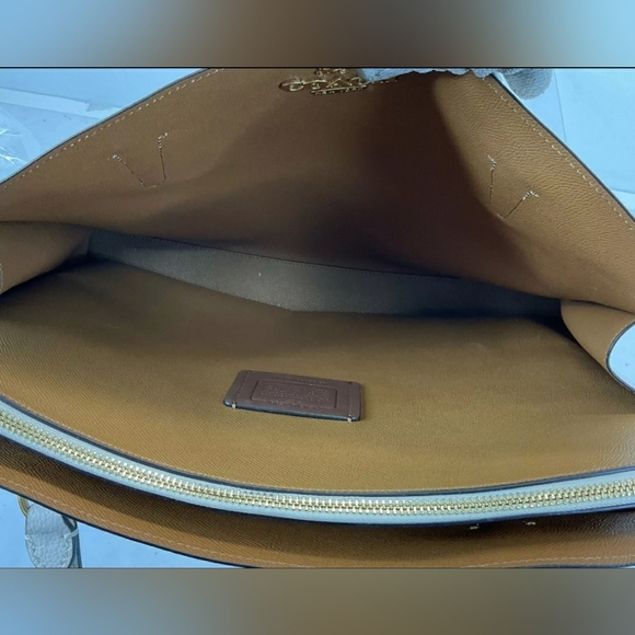 COACH DESIGNER Tatum Carryall Cream Tote Handbag Purse - Picture 8 of 10